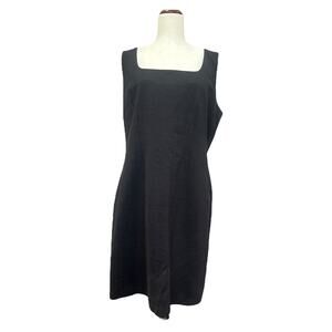 Isabella Bird Elegant Black Sleeveless Sheath Dress - Large